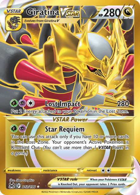 Giratina VSTAR (Holofoil) (212) — Lost Origin