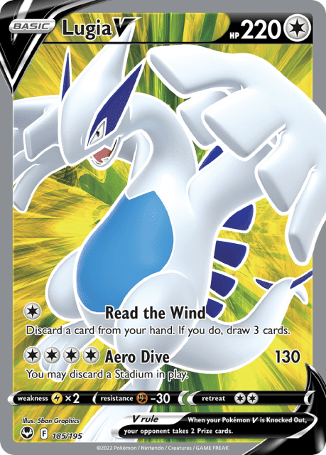 Lugia V (Holofoil) (185) — Silver Tempest