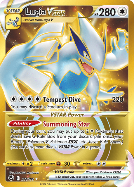 Lugia VSTAR (Holofoil) (211) — Silver Tempest