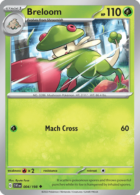 Breloom (Reverse Holofoil) (4) — Scarlet & Violet