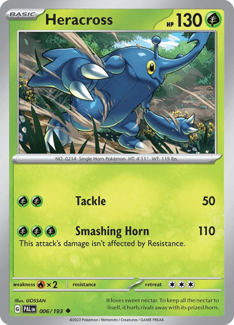 Heracross (Reverse Holofoil) (6) — Paldea Evolved