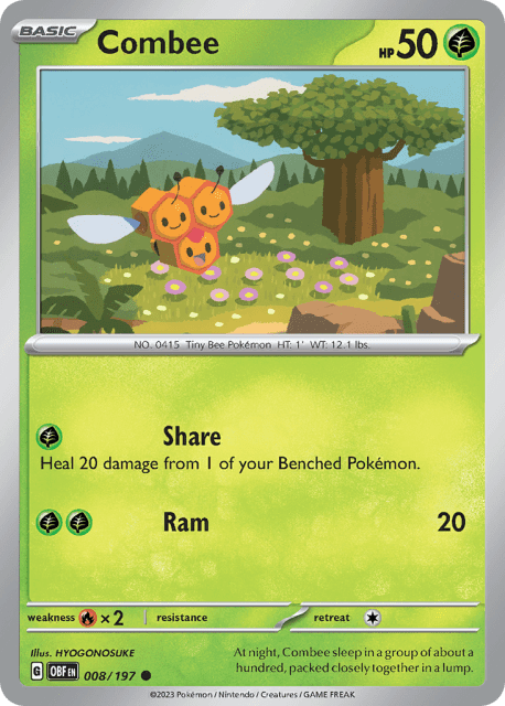 Combee (Reverse Holofoil) (8) — Obsidian Flames