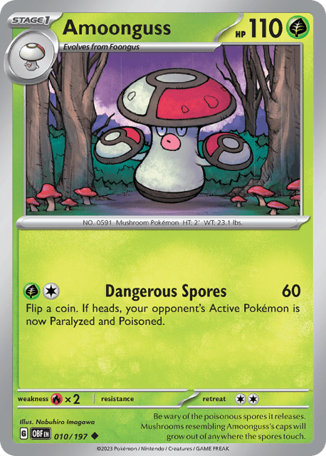 Amoonguss (Reverse Holofoil) (10) — Obsidian Flames