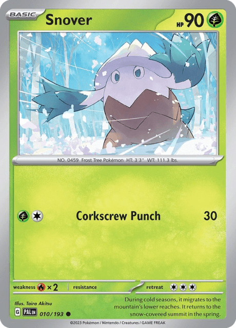 Snover (Reverse Holofoil) (10) — Paldea Evolved