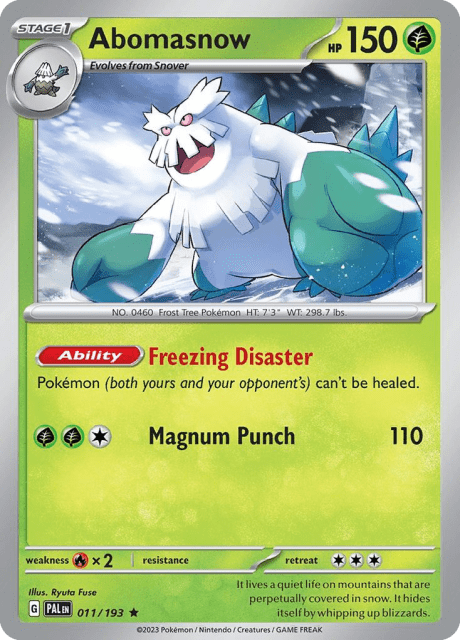 Abomasnow (Holofoil) (11) — Paldea Evolved