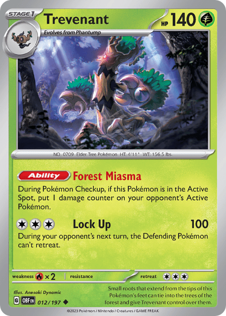 Trevenant (12) — Obsidian Flames