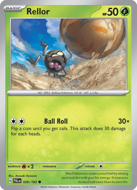 Rellor (Reverse Holofoil) (26) — Paldea Evolved