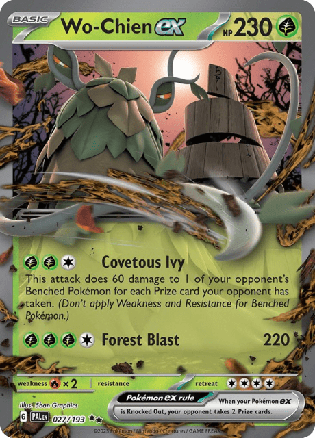 Wo-Chien ex (Holofoil) (27) — Paldea Evolved