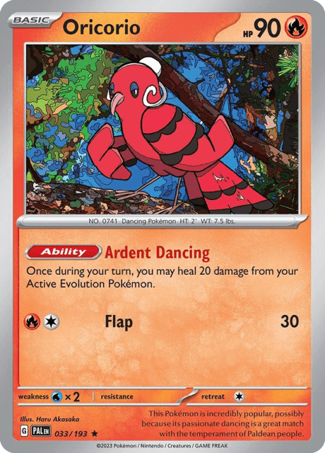 Oricorio (Holofoil) (33) — Paldea Evolved
