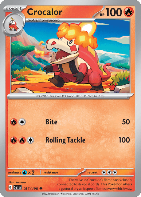 Crocalor (Reverse Holofoil) (37) — Scarlet & Violet