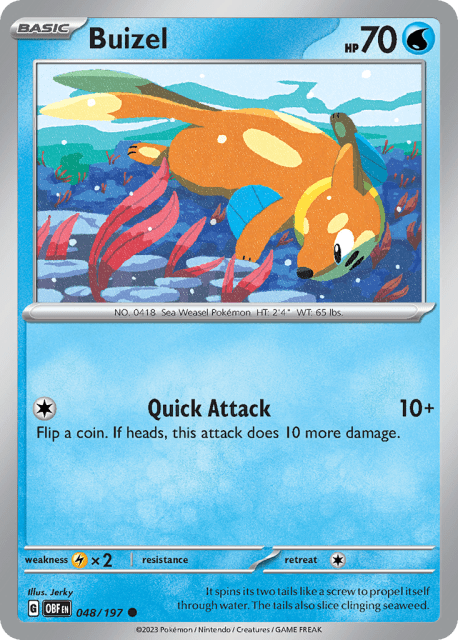 Buizel (48) — Obsidian Flames