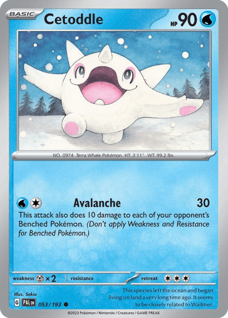 Cetoddle (Reverse Holofoil) (53) — Paldea Evolved