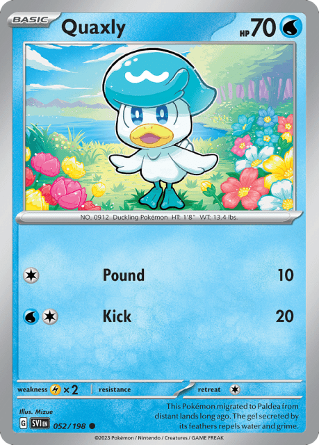 Quaxly (Reverse Holofoil) (52) — Scarlet & Violet