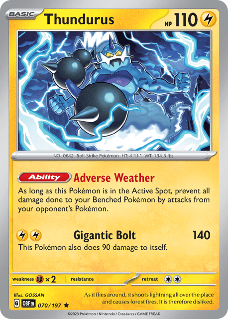Thundurus (Holofoil) (70) — Obsidian Flames