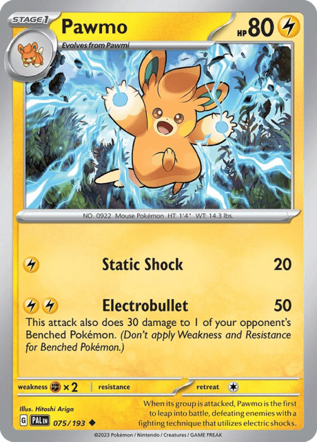 Pawmo (75) — Paldea Evolved