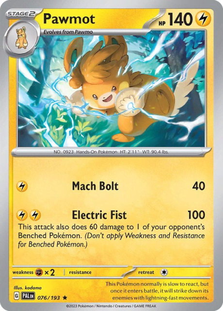 Pawmot (Holofoil) (76) — Paldea Evolved