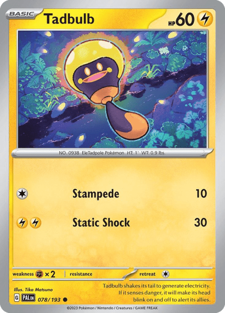 Tadbulb (Reverse Holofoil) (78) — Paldea Evolved