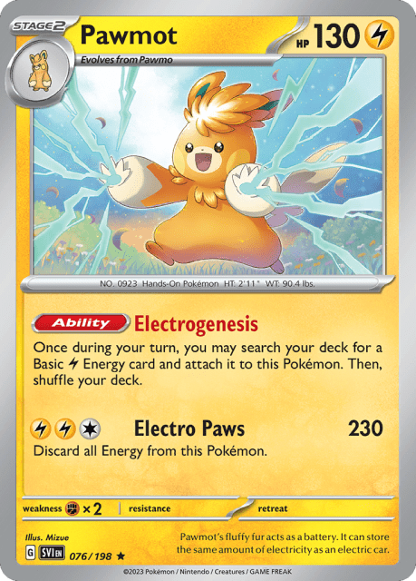 Pawmot (Reverse Holofoil) (76) — Scarlet & Violet