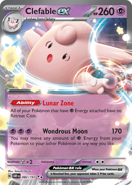 Clefable ex (Holofoil) (82) — Obsidian Flames