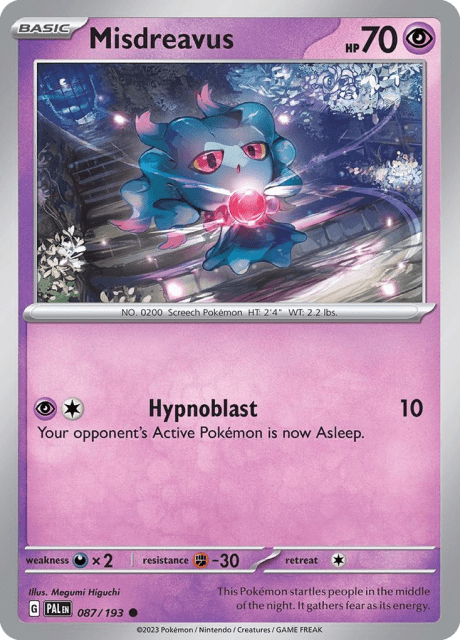 Misdreavus (Reverse Holofoil) (87) — Paldea Evolved