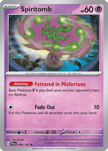 Spiritomb (Reverse Holofoil) (89) — Paldea Evolved