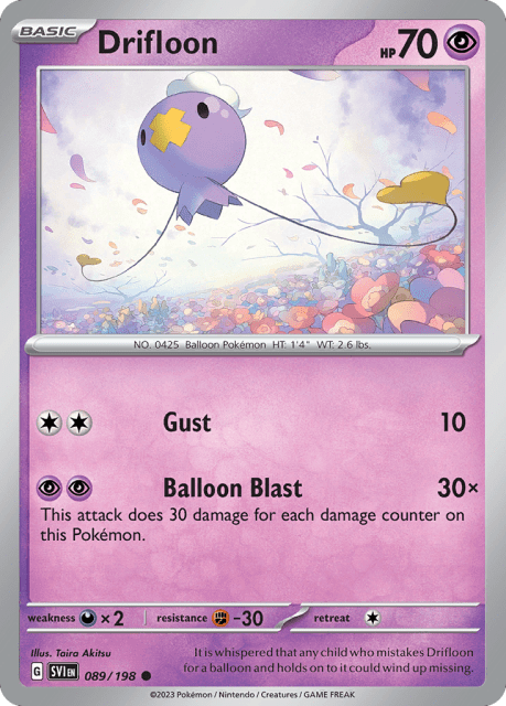 Drifloon (Reverse Holofoil) (89) — Scarlet & Violet