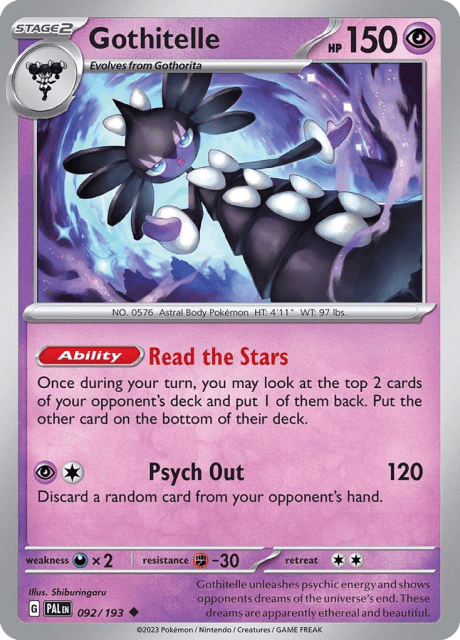 Gothitelle (92) — Paldea Evolved