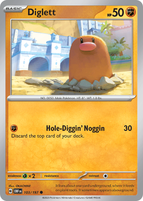Diglett (103) — Obsidian Flames