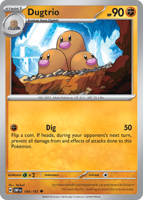 Dugtrio (104) — Obsidian Flames