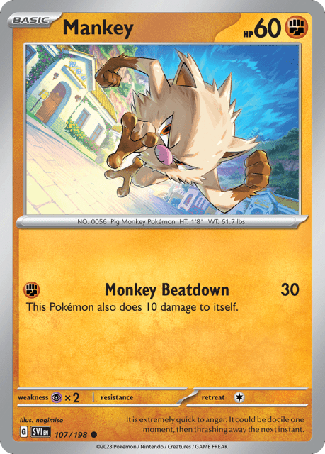 Mankey (107) — Scarlet & Violet