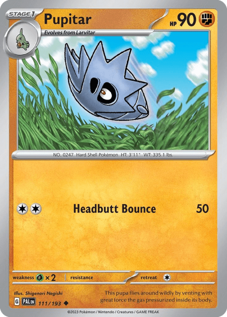 Pupitar (Reverse Holofoil) (111) — Paldea Evolved