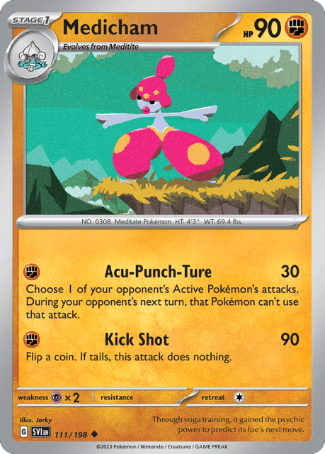 Medicham (Reverse Holofoil) (111) — Scarlet & Violet