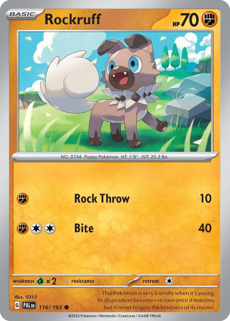 Rockruff (116) — Paldea Evolved