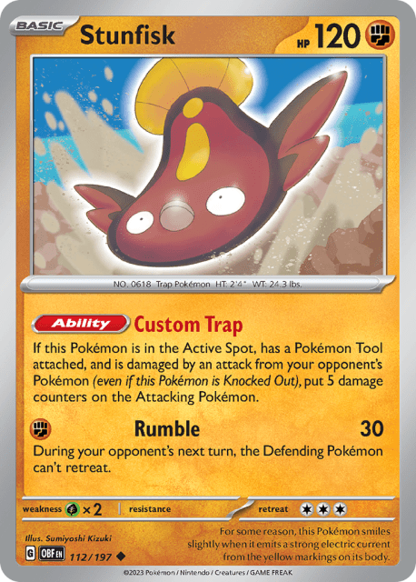 Stunfisk (112) — Obsidian Flames
