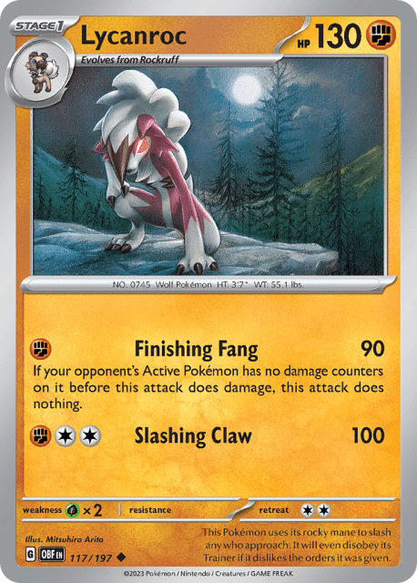 Lycanroc (117) — Obsidian Flames