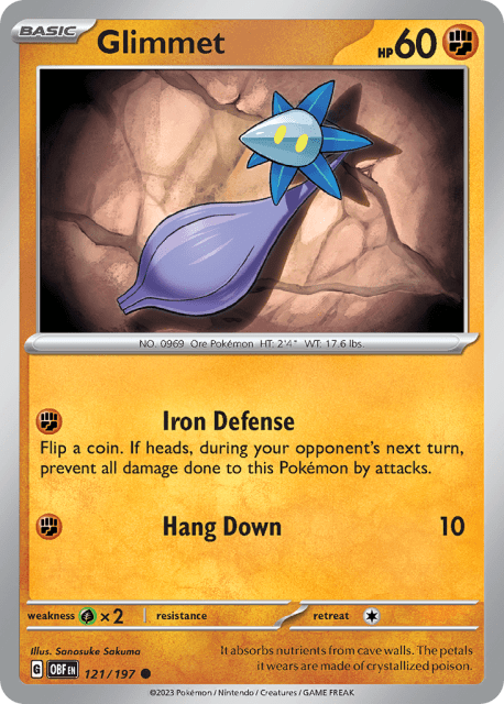 Glimmet (Reverse Holofoil) (121) — Obsidian Flames