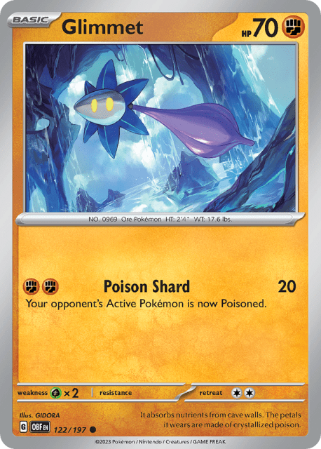 Glimmet (Reverse Holofoil) (122) — Obsidian Flames