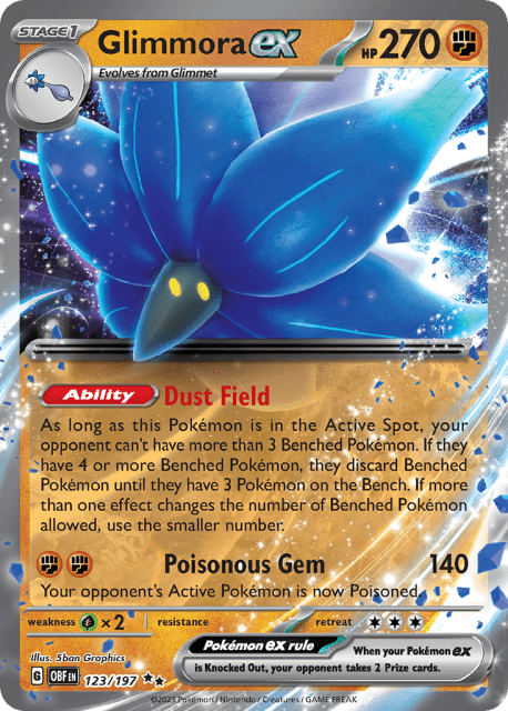 Glimmora ex (Holofoil) (123) — Obsidian Flames