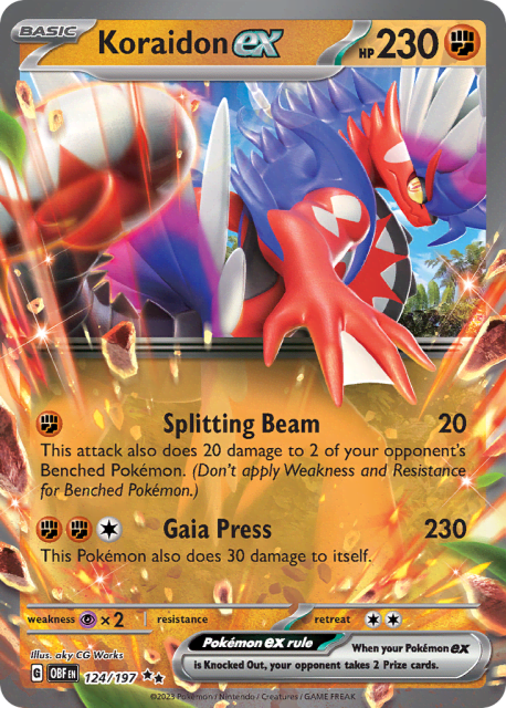 Koraidon ex (Holofoil) (124) — Obsidian Flames