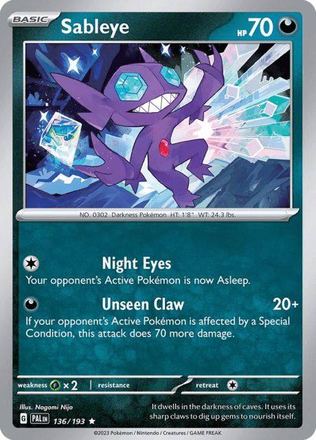 Sableye (Holofoil) (136) — Paldea Evolved