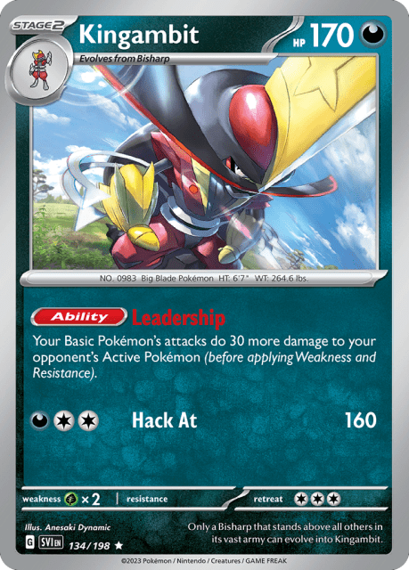 Kingambit (Reverse Holofoil) (134) — Scarlet & Violet