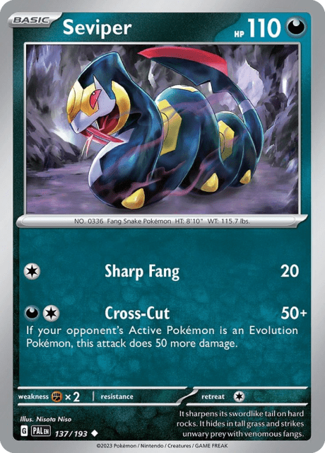 Seviper (Reverse Holofoil) (137) — Paldea Evolved