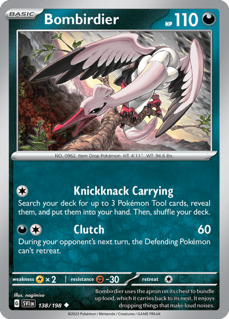 Bombirdier (Reverse Holofoil) (138) — Scarlet & Violet