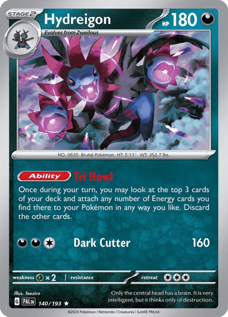 Hydreigon (Holofoil) (140) — Paldea Evolved