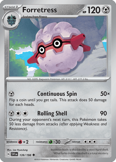 Forretress (Reverse Holofoil) (139) — Scarlet & Violet