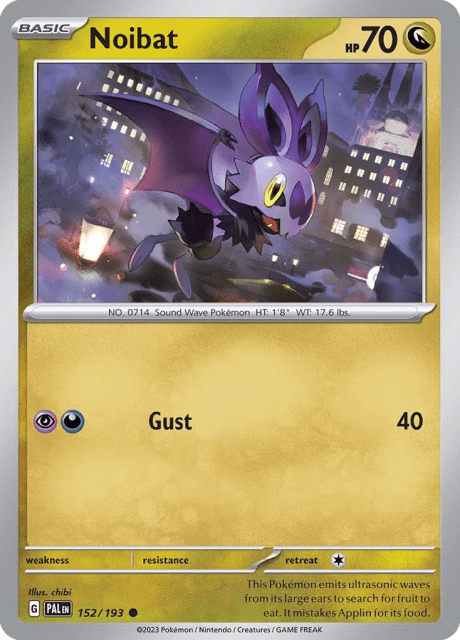 Noibat (Reverse Holofoil) (152) — Paldea Evolved