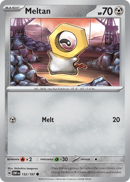 Meltan (Reverse Holofoil) (152) — Obsidian Flames