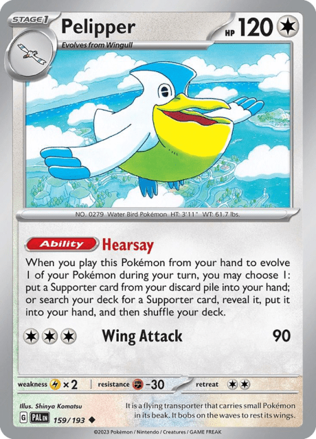 Pelipper (Reverse Holofoil) (159) — Paldea Evolved