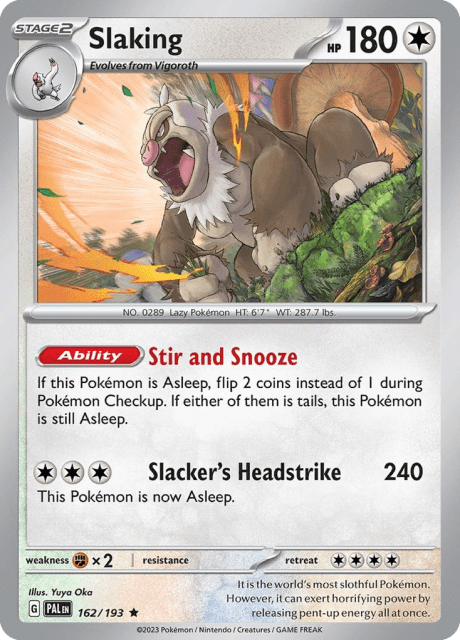 Slaking (Holofoil) (162) — Paldea Evolved