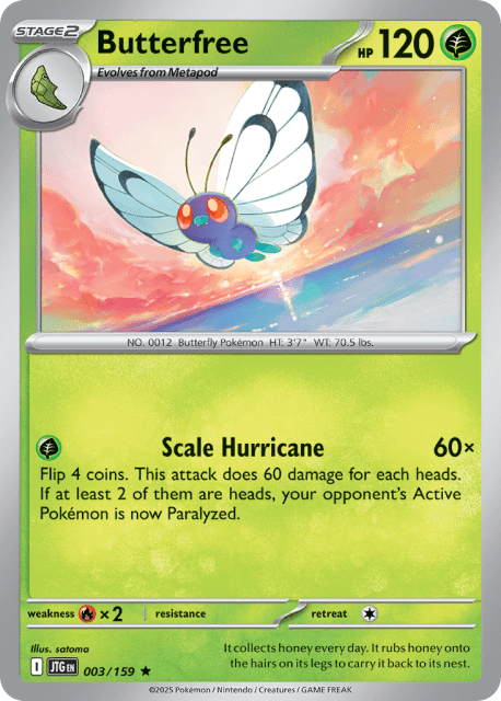 Butterfree (Reverse Holofoil) (3) — Journey Together